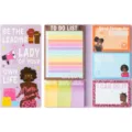 Ensemble de notes adhésives inspirantes colorées bloc-notes planificateur pour le bureau. - Fille Africaine