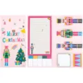 Ensemble de notes autocollantes Casse-Noisette de Noël mignon papeterie rose - Noël 2