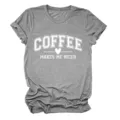 Affichage détaillé du t-shirt décontracté et confortable à manches courtes et col rond. - S / Hauts / Gris Foncé (Police Blanche)