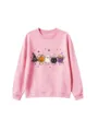 Süßer Halloween Geist Kürbis Hexenhut Druck rosa Langarm Sweatshirt für Kinder neu. - 110cm / Oberteile / Rosa
