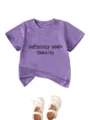 Cute toddler short sleeve t-shirt detail, purple heather tee with lovely quote print. - Purple