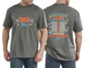 Herren grau kurzarm t shirt dad tour buchstaben druck casual lose komfort top mode - S / Oberteile / Dunkelgrau