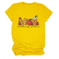 Casual yellow short sleeve t shirt for women featuring cute teaching season graphic print design. - S / Tops / Yellow (Black Text Color Graphic)