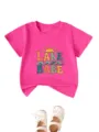 Kids Pink Lake Babe Summer Short Sleeve T-Shirt Cute Beach Graphic Tee For Toddler Girls - 90cm / Tops / Rose Red