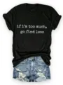 Casual μαύρο βαμβακερό κοντομάνικο t-shirt με τύπωμα γραμμάτων, συνδυασμένο με τζιν σορτς. - Tops / Μαύρο / S