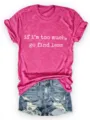 Elegante t-shirt grafica a maniche corte in cotone da donna abbinata a pantaloncini di jeans. - Rosso rosa
