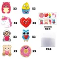 San Valentín Tatuajes Temporales Set Lindo Corazón Unicornio Cupcake Fiesta Niños - Set de tarjetas de felicitación de expresión de 72 piezas
