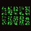Glow in the dark space temporary tattoo stickers for kids, cute cartoon astronaut rocket sheet. - Luminous Space Y011-020 Combination Set (10 Sheets per Set) / 6*10.5cm