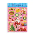 Navidad pegatinas decorativas doradas hoja, impermeables Papá Noel y árbol pegatinas. - 19*24cm / OHC-115
