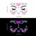 Festival leuchtender Schmetterling wasserdichter Gesichtsticker fur Party und Club. - FA-006