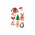 Kids Christmas cartoon temporary tattoo sticker, waterproof cute holiday face body art body stickers. - Christmas WY-104