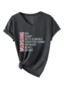 Womens nursing student v neck short sleeve t shirt casual medical uniform graphic tee top. - S / Tops / Black Heather Grey
