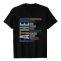 Κλασικό μαύρο ανδρικό κοντομάνικο t-shirt με εμπνευσμένο και στιλάτο κείμενο πατέρα. - S / Tops / Μαύρο