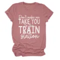 Damen Freizeit Rundhalsausschnitt Kurzarm Grafisches T-Shirt mit inspirierendem Spruch, bequem. - S / Oberteile / Roségold