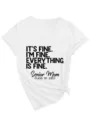 Καθημερινό γυναικείο T-shirt με V-λαιμόκοψη και κοντό μανίκι με αστείο τυπωμένο σχέδιο. - S / Tops / Λευκό