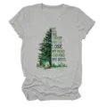 Maglietta da donna grigia casual a maniche corte con design grafico di citazione sulla natura. - Taglia S / Top / Grigio chiaro