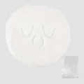 White round hot compress facial towel mask with three holes for daily skin care and beauty salon. - Triple Hole Without Ear Straps / White