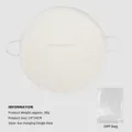 Reusable round hot compress facial towel mask with ear loops, soft fleece, skin care beauty tool. - Single Hole with Ear Straps / White