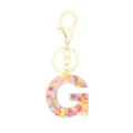 Όμορφο Μπρελόκ Γράμμα G Ρητίνης με Glitter Καρδιά Crystal Κρεμαστό Τσάντας Μόδας - Γράμμα G