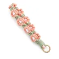Handmade Woven Daisy Phone Lanyard Cute Floral Wrist Strap Keychain for Women Girls - Wrist Strap Charm / Pink and Green
