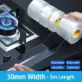 Transparent kitchen waterproof gap tape 30mm wide 5m long, anti-mold sealing strip for sink. - High Transparent Seamless / 30mm x 5m