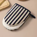 Blue striped single oven mitt heat resistant kitchen baking glove size 17.5x13.5cm - Blue Lines