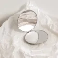Portable mini pocket compact mirror double sided folding makeup mirror daily use - Round / S