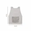 Light tea grey waterproof breathable apron with wipeable pocket, practical kitchen cooking gear. - Vest Wipeable Hand Style / Light Tea Gray
