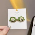 Fibbia in metallo con leone dei cartoni animati per jeans, spilla regolabile, accessorio. - Piccolo leone verde - 1 paio