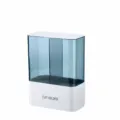 White dual compartment disposable paper cup dispenser holder 18x9.5x24cm for home office - Double Tube Cup Dispenser / White