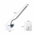 Scopino per WC grigio a manico lungo con gancio da parete, attrezzo flessibile da 39cm. - Vestibilità regolare / 1 Pezzo / Grigio