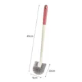 Long handle toilet brush with dense bristles and hanging hole for deep bathroom cleaning. - Red - 1 Piece