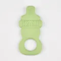 Green silicone baby teether soothing pacifier toy for infants safe food grade material - Avocado Green
