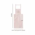 Waterproof breathable apron in cherry pink, size free, with wipeable straps and pockets. - Strap Wipeable Hand Style / Cherry Pink
