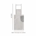 Waterproof breathable kitchen apron with pockets and wiping towel, light gray, size L. - Strap Wipeable Hand Style / Light Tea Gray
