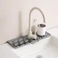 Tappetino per Rubinetto in Silicone Extra Grande Grigio Scuro Paraspruzzi Lavello - Extra grande / Grigio scuro