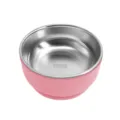 Children small stainless steel 304 anti-scald bowl pink cute kids feeding tableware - Stainless Steel Small Bowl / Pink