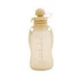Silicone baby breast milk storage bottle 150ml portable infant food container feeder bag - Beige