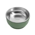 Green stainless steel kids bowl 304 insulated double layer toddler feeding tableware - Stainless Steel Small Bowl / Army Green