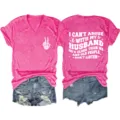 Pink V-neck short sleeve women's t-shirt with funny slogan print and casual summer style top. - S / Tops / Rose Red