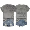 Γκρι casual γυναικείο T-shirt με στρογγυλή λαιμόκοψη και εμπνευσμένο τύπωμα. - S / Tops / Σκούρο Γκρι (Μαύρη Γραμματοσειρά)
