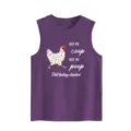 Funny chicken print casual women tank top purple sleeveless summer fashion apparel shirt - Purple
