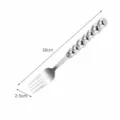 Fourchette de table occidentale en acier inoxydable avec poignée perlé, ustensile de cuisine. - Grandes fourchettes à manche sept perles (1,2 mm poli à la machine) - 6 pièces en sachet cavalier