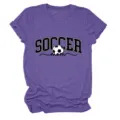 T-shirt à manches courtes violet décontracté pour femme avec motif graphique maman. - S / Hauts / Violet (Texte Noir Graphique en Couleur)