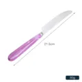 Couteau à steak en acier inoxydable poignée marbre violet, couteau de table 21.5cm. - Couteau (6 Pcs)