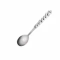 Cuillère à dessert en acier inoxydable avec poignée perle, 18cm, lot de 6 couverts. - Petites cuillères à manche sept perles (1,2 mm poli à la machine) - 6 pièces en sachet cavalier