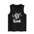 Vrouwen casual zwart mouwloos tanktop schattig bij print grafische zomer vest top mooi - S / Tops / Zwart