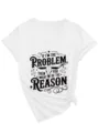 Γυναικείο casual T-shirt V-neck κοντομάνικο με λεπτομέρεια στάμπας κρανίου ταύρου. - S / Tops / Λευκό
