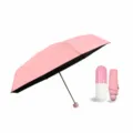 Ombrello parasole a capsula pieghevole in rosa fiore di ciliegio con protezione UV. - 48.5 / Rosa