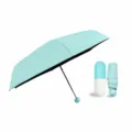 Mini ombrello da tasca a capsula protezione UV parasole pieghevole leggero azzurro - 48.5 / Verde Menta